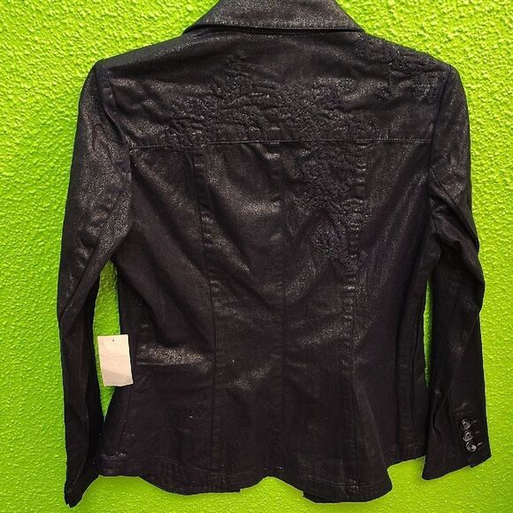 Coldwater Creek Black Blazer with Textured Fabric - Picture 4 of 4